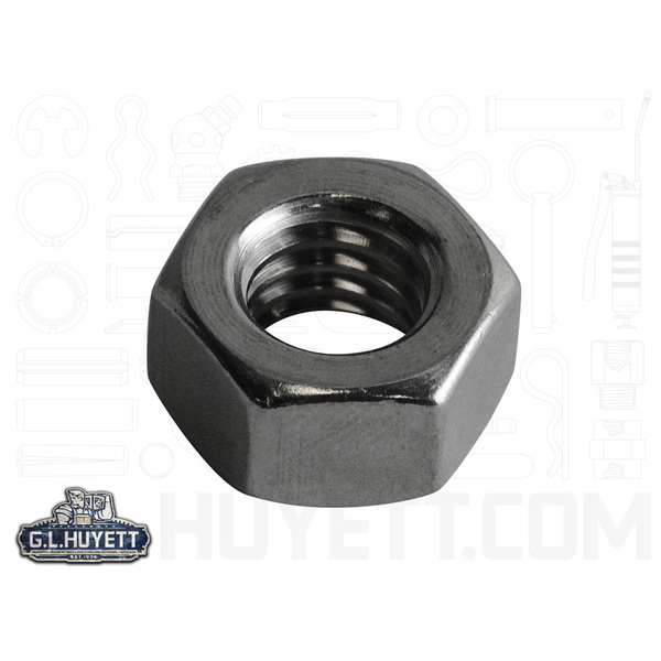 G.L. Huyett Hex Nut, 1/2"-20, Stainless Steel, Plain HXNS-050020